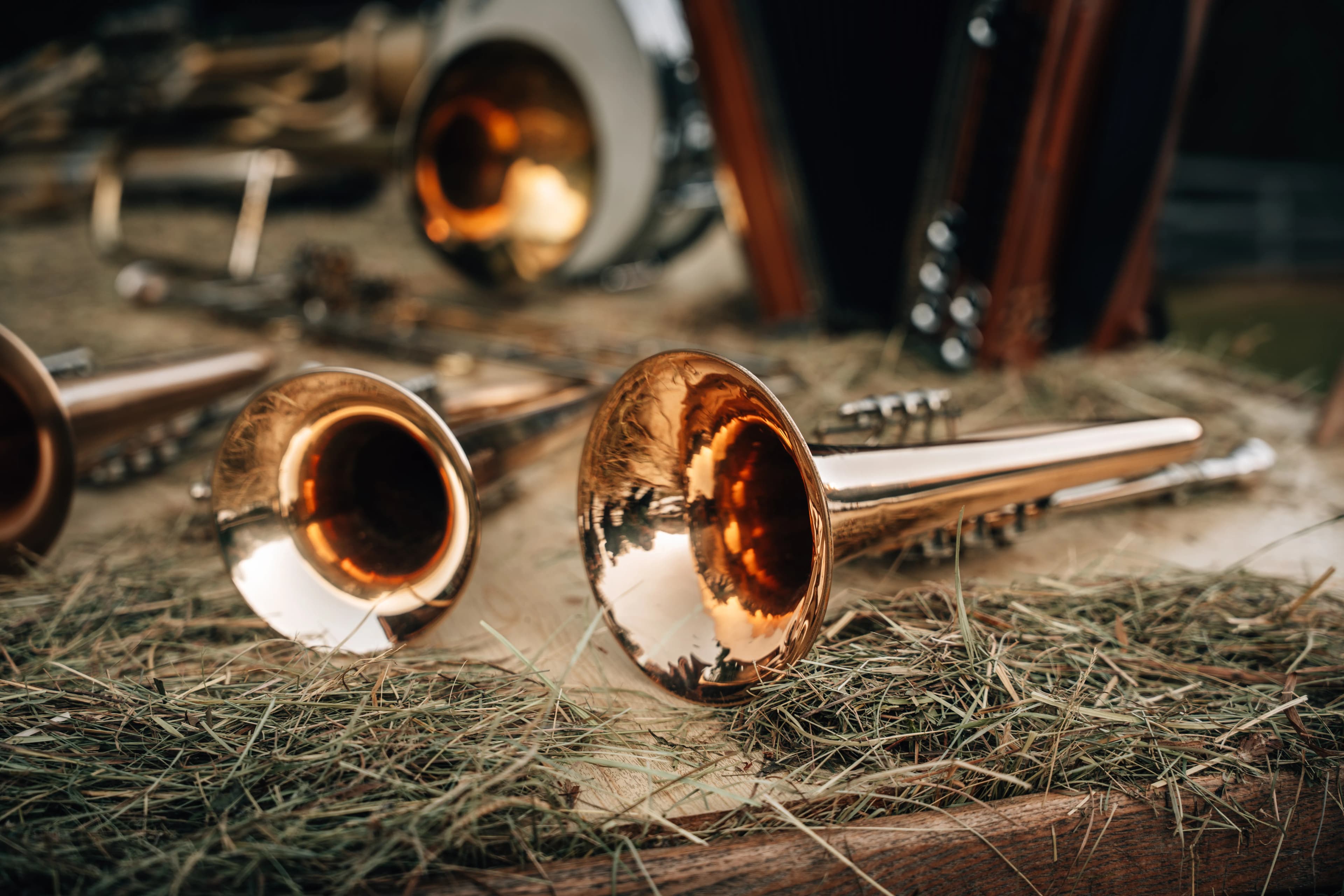 Flügelhorn am Wagen